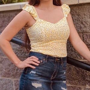 H&M Yellow Floral Top